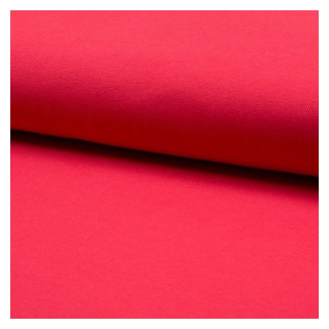 Coupon Tissu Jersey Piqué de coton spécial Polo Rouge - Coupon de 10 cm