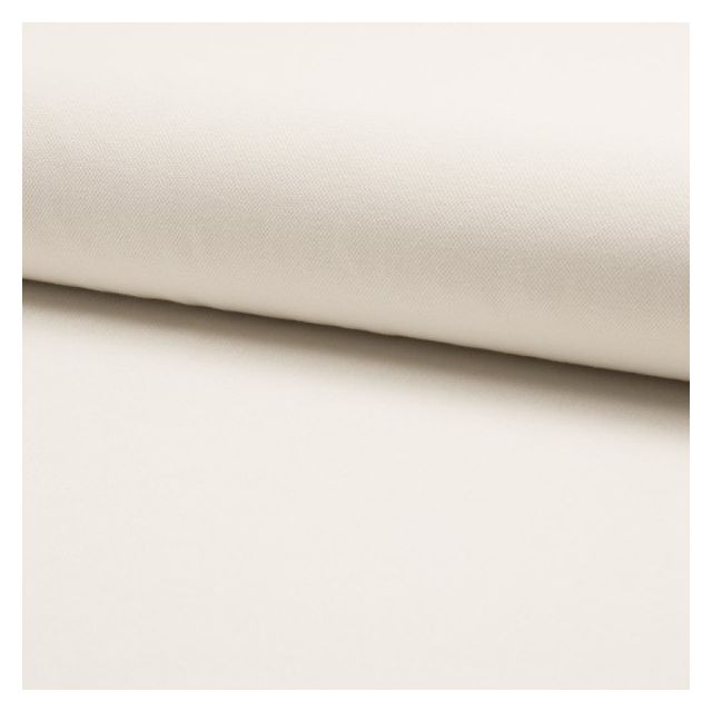 Coupon Tissu Jersey Piqué de coton spécial Polo Blanc cassé - Coupon de 70 cm