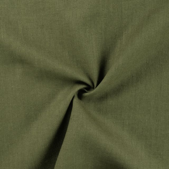 Tissu 100% Lin uni Vert