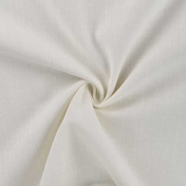 Tissu 100% Lin uni Blanc cassé