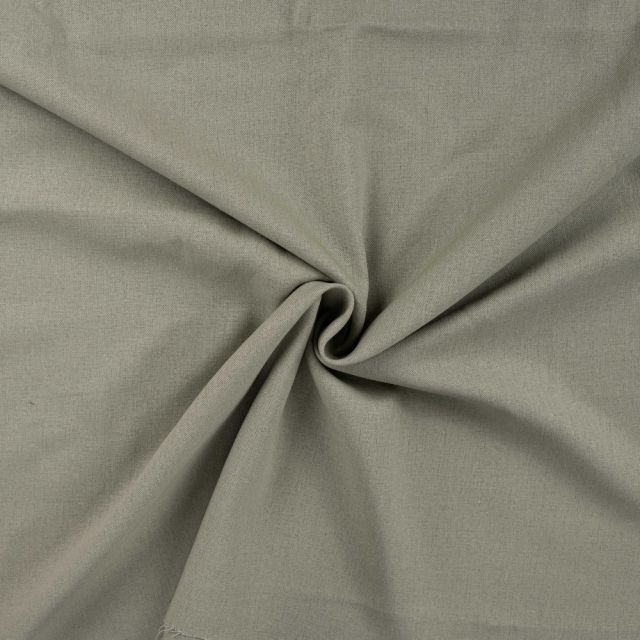 Tissu Lin Viscose uni Vert kaki