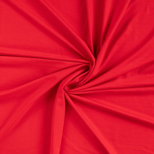 Tissu Jersey Viscose uni Lia Rouge