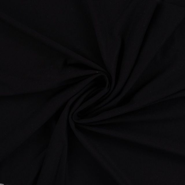 Tissu Jersey Viscose uni Lia Noir