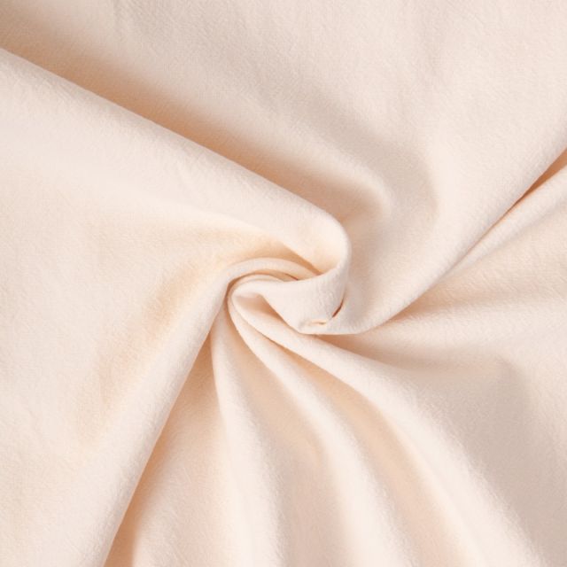 Tissu Coton Lavé aspect Lin uni Ecru