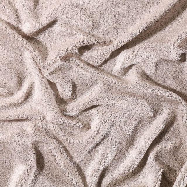 Coupon Tissu Eponge Bébé Bambou Tout doux Taupe - Coupon de 190 cm