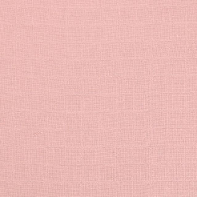 Coupon Tissu Lange Bébé Biologique Rose Dragée - Coupon de 80 cm