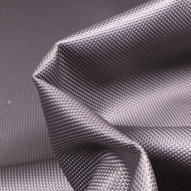 Coupon Tissu Toile imperméable uni Cocoon Gris - Coupon de 150 cm