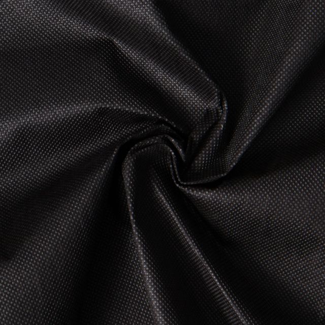 Tissu Fiesta Non tissé déperlant uni Noir