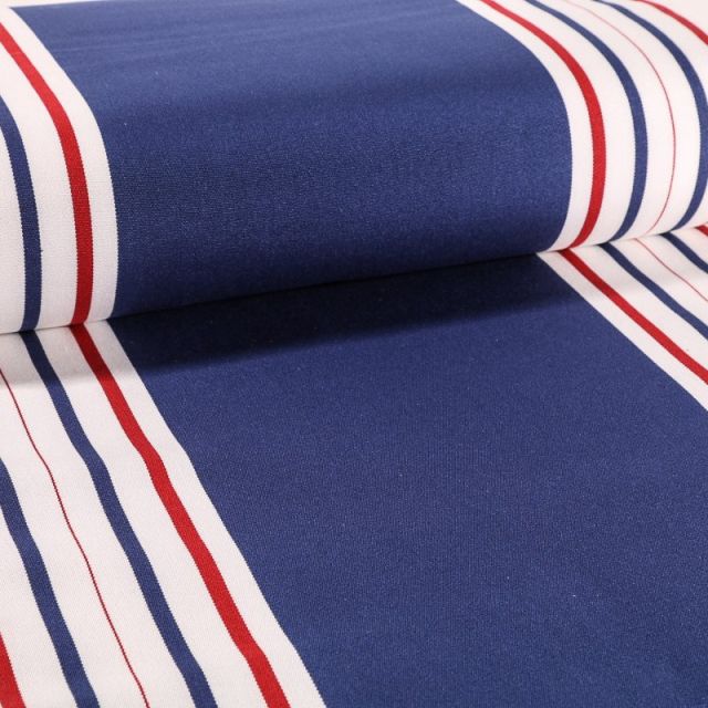 Tissu Toile Transat Playa Levant Bleu - Par 10 cm