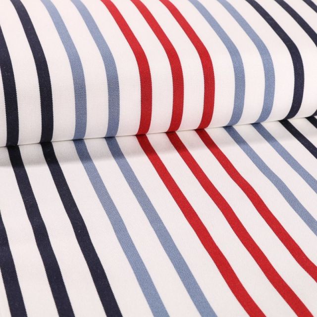 Tissu Toile Transat Playa Petit Bateau Rouge - Par 10 cm
