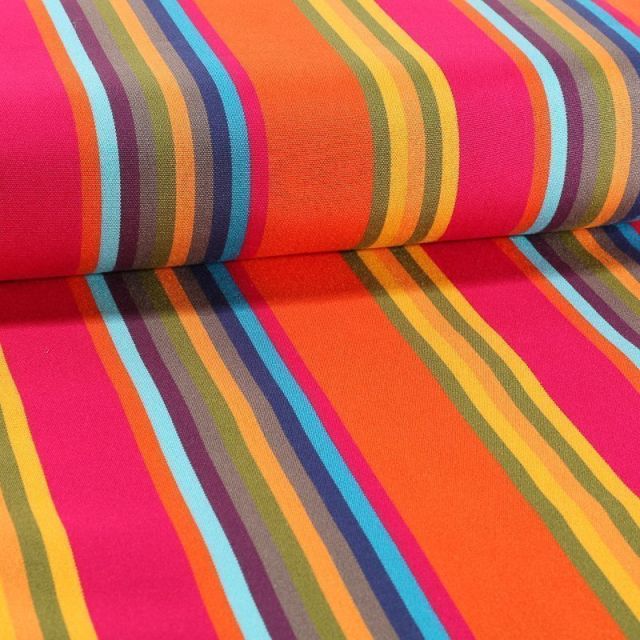 Tissu Toile Transat Playa Sao Polo Fuschia - Par 10 cm