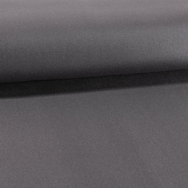 Tissu Toile Transat uni Gris Orage - Par 10 cm