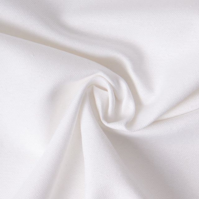 Tissu Toile Polycoton Loire uni Blanc