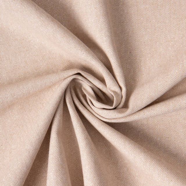 Tissu Toile de Coton Kiria sur fond Beige