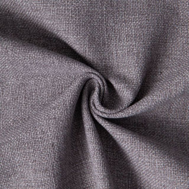 Tissu Toile Polycoton aspect Lin Alix uni Gris perle