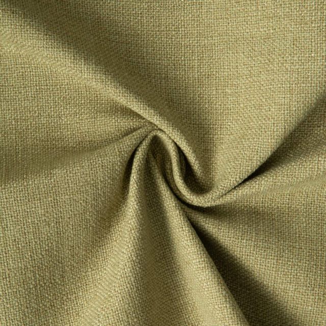 Tissu Toile Polycoton aspect Lin Alix uni Vert kaki clair
