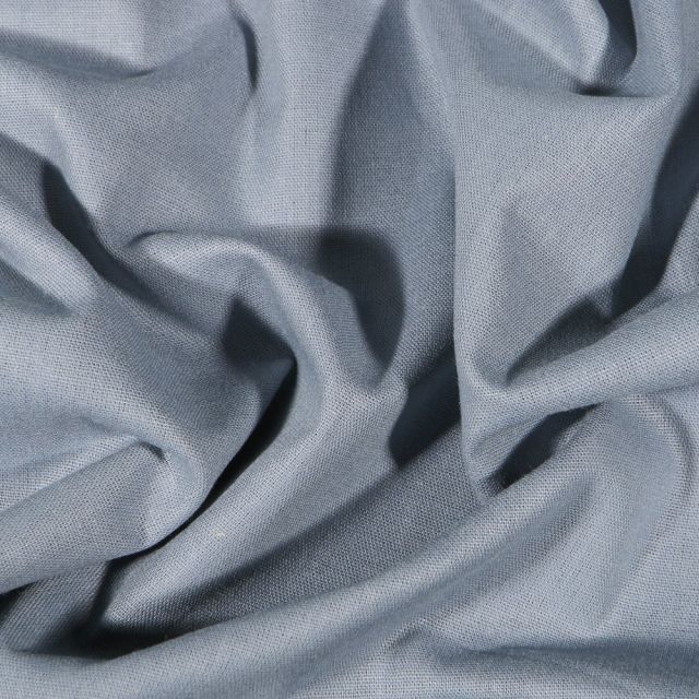 Coupon Tissu Coton uni Grande largeur 280cm Santorin Bleu ancien - Coupon de 30 cm