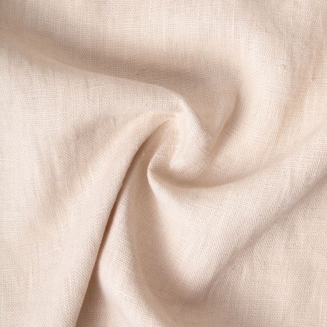 Tissu 100% Lin lavé Vérone uni Naturel