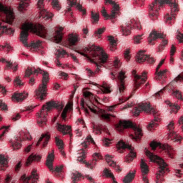 Tissu Jacquard d'ameublement Panthère Rose