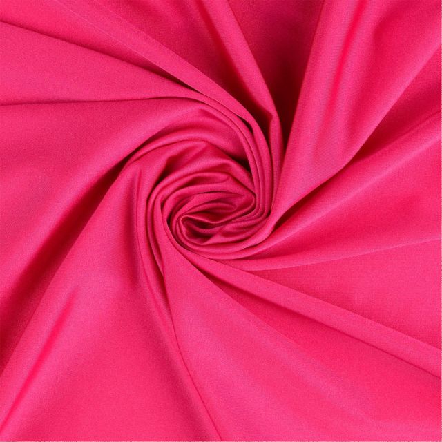 Tissu Lycra brillant uni Rose