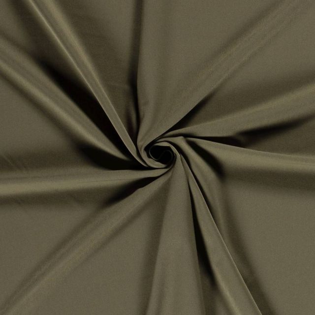 Tissu Gabardine de Viscose extensible Noelia uni Vert olive