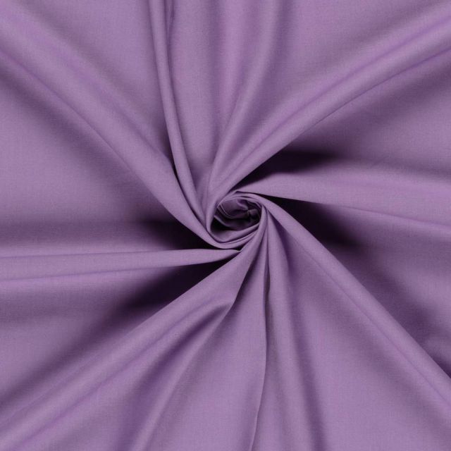 Tissu 100%  coton uni Matera Lilas - Coupon de 500 cm