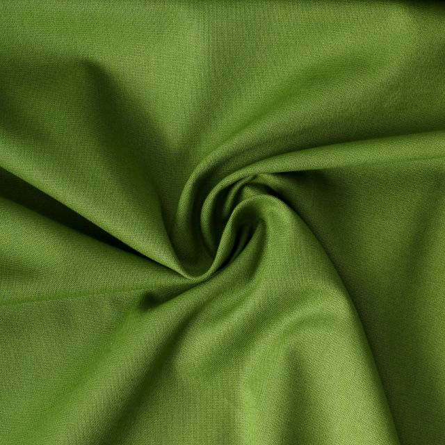 Tissu Popeline de Coton  Avelina uni Vert pomme