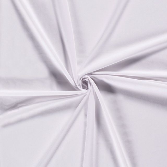 Tissu Gabardine de Viscose extensible Carmina uni Blanc