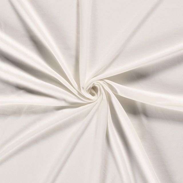 Tissu Gabardine de Viscose extensible Carmina uni Ecru