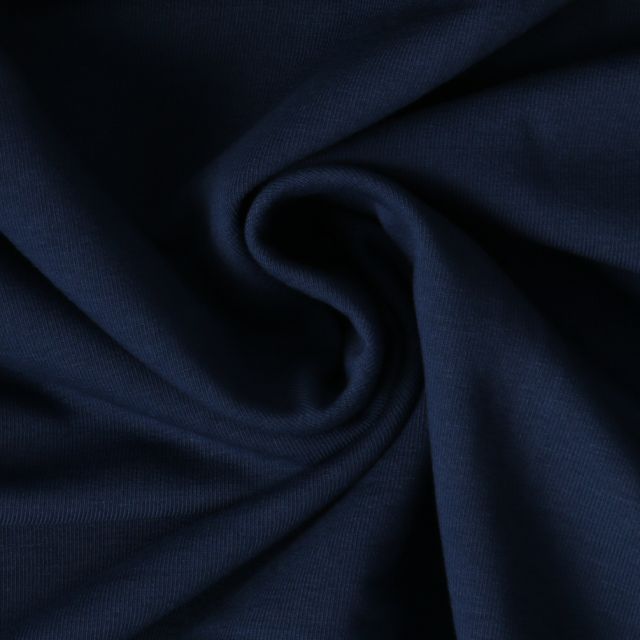 Tissu Sweat léger Soline uni Bleu indigo foncé