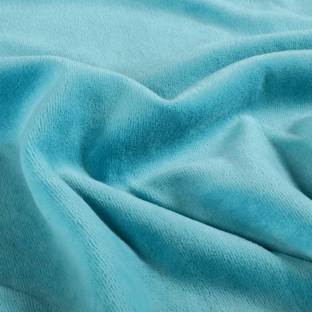 Tissu Velours d'ameublement Éclat d’Intérieur uni Bleu ciel