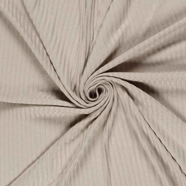 Tissu Jersey Viscose côtelé lourd Oréa uni Taupe