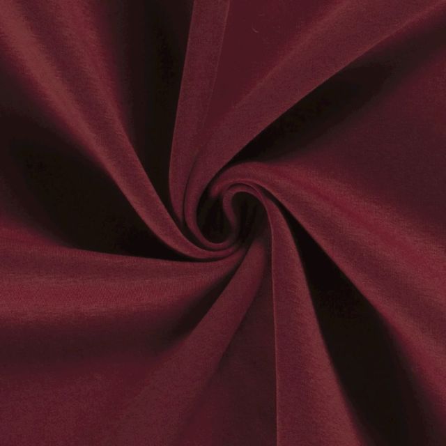Tissu Molleton Sweat uni Bordeaux