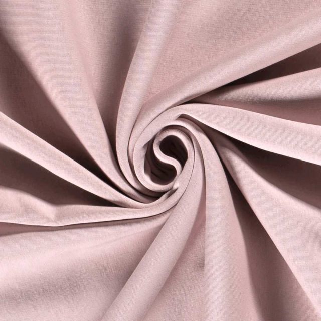 Tissu Molleton Sweat uni Rose clair