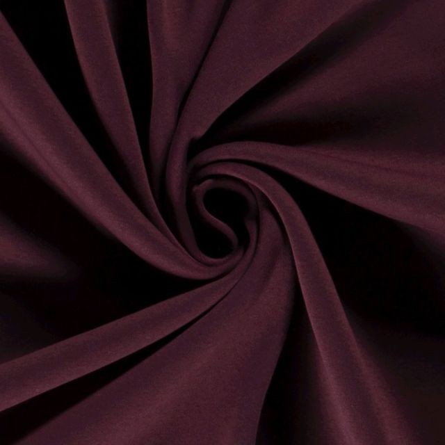 Tissu Molleton Sweat uni Bordeaux foncé