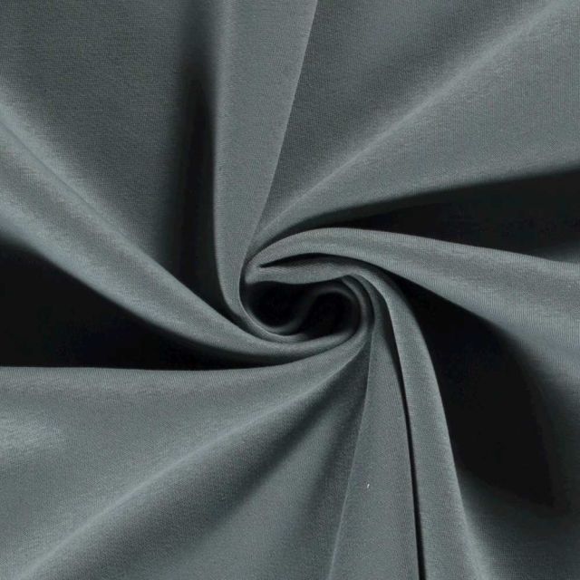 Tissu Molleton Sweat uni Bleu gris