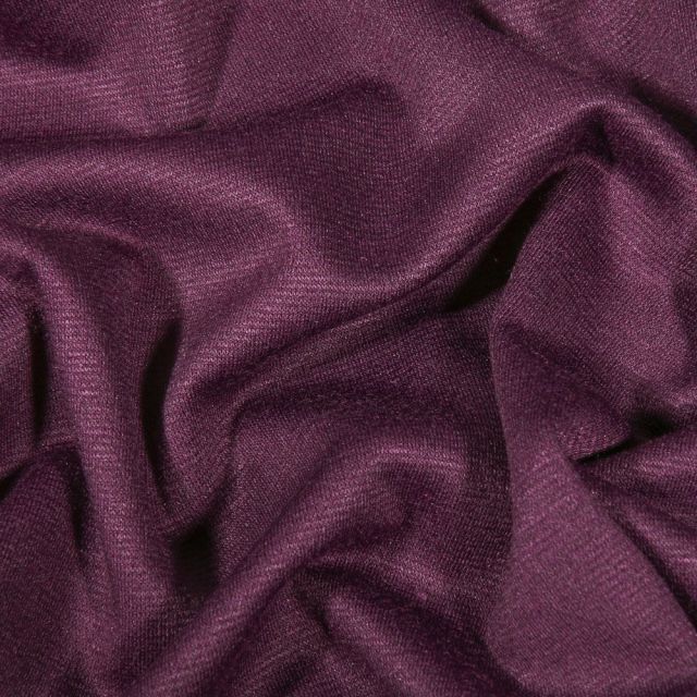 Coupon Tissu Jersey Milano uni Prune - Coupon de 10 cm