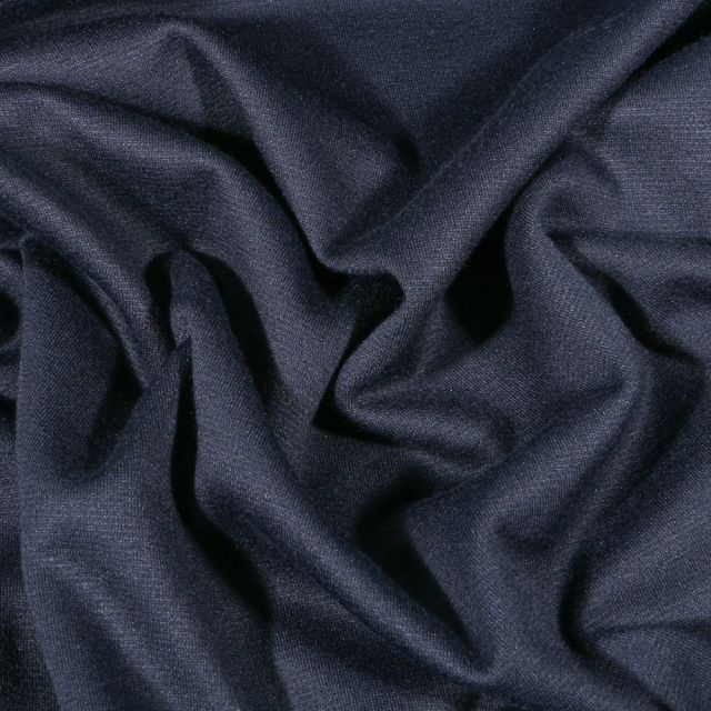 Tissu Jersey Milano uni Bleu marine - Par 10 cm