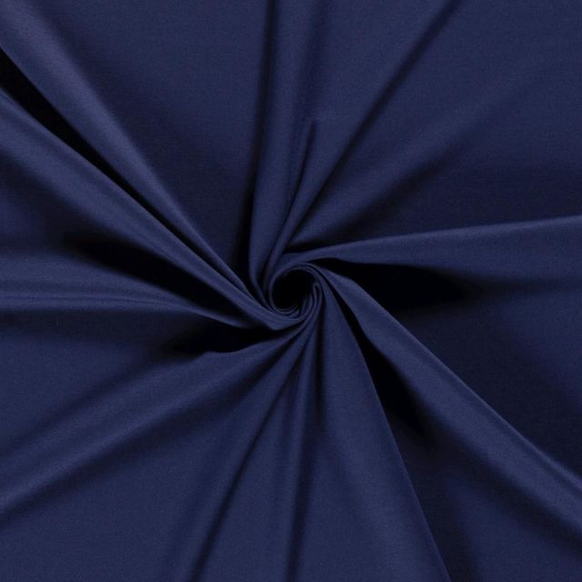 Tissu Jersey Viscose épais Romana uni Bleu marine