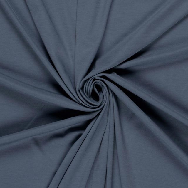 Tissu Jersey Viscose Modena uni Bleu indigo