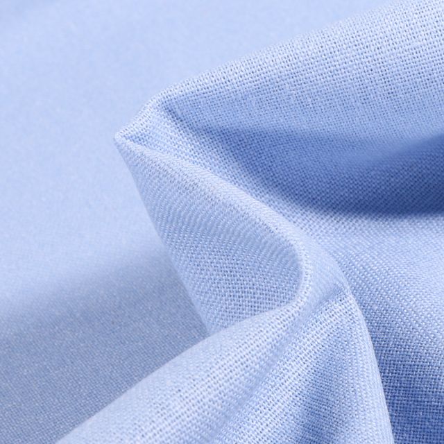 Tissu Viscose Lin uni Bleu layette