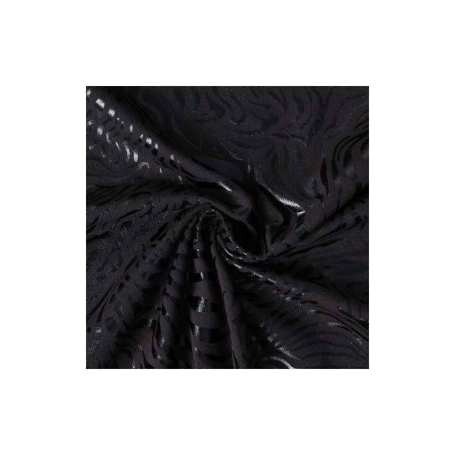 Tissu Jersey Milano Motifs brillants sur fond Noir
