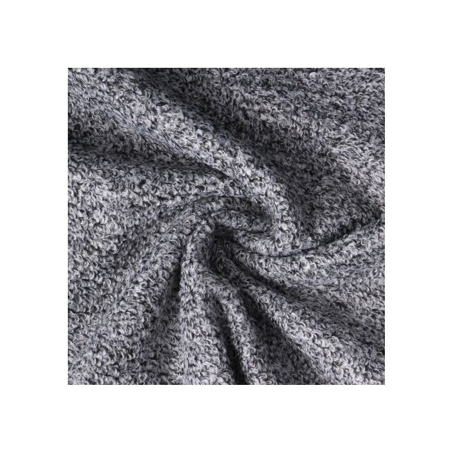 Tissu Bouclettes uni Gris chiné