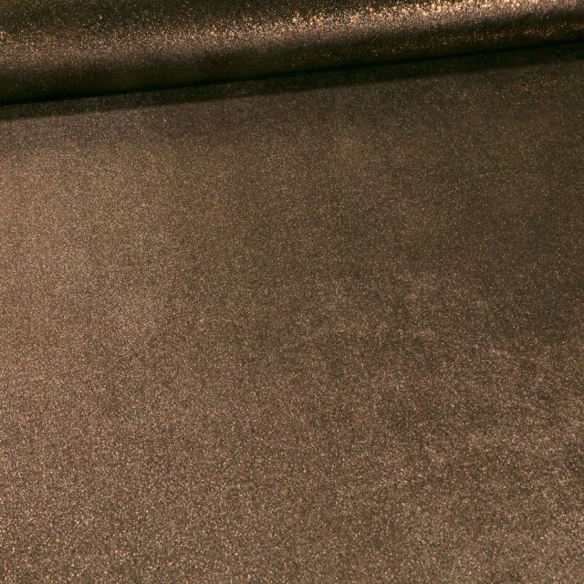 Tissu Jersey Scintillant sur fond Or - Par 10 cm