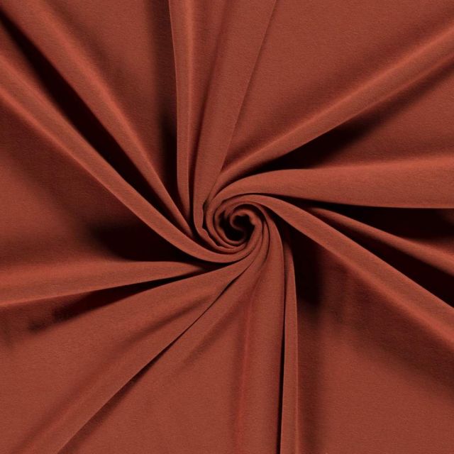 Tissu Sweat envers molletonné CosyMood uni Brique