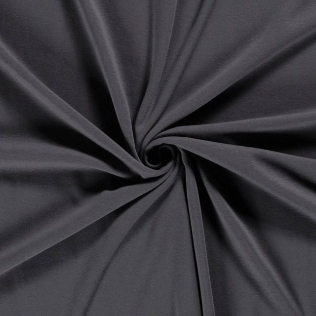 Tissu Polaire des Alpes uni Gris foncé