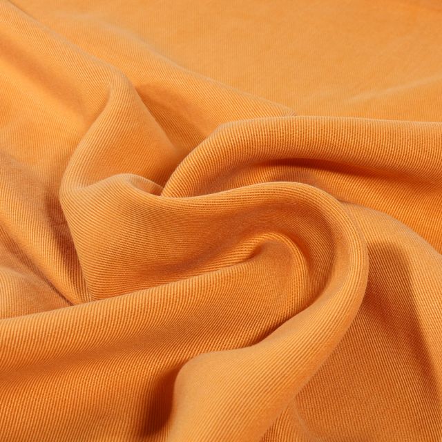 Tissu Tencel  Lyocell sergé uni Melon