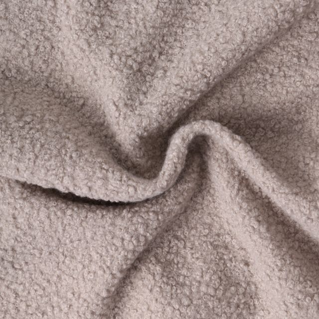 Tissu Fausse fourrure Bouclette Daphné uni Taupe