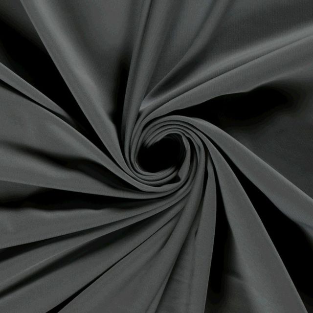 Tissu Lycra stretch Atlas uni Gris profond