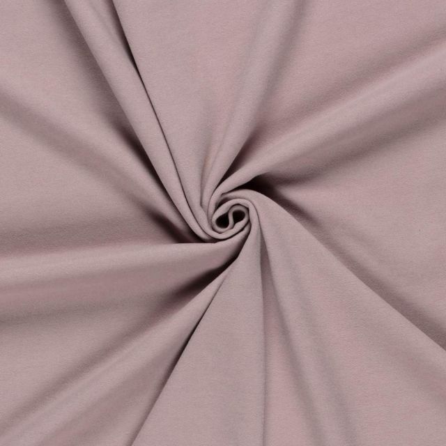 Tissu Drap de manteau  Cœur de Laine uni Rose